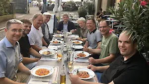 Die gut ­gelaunte Gruppe