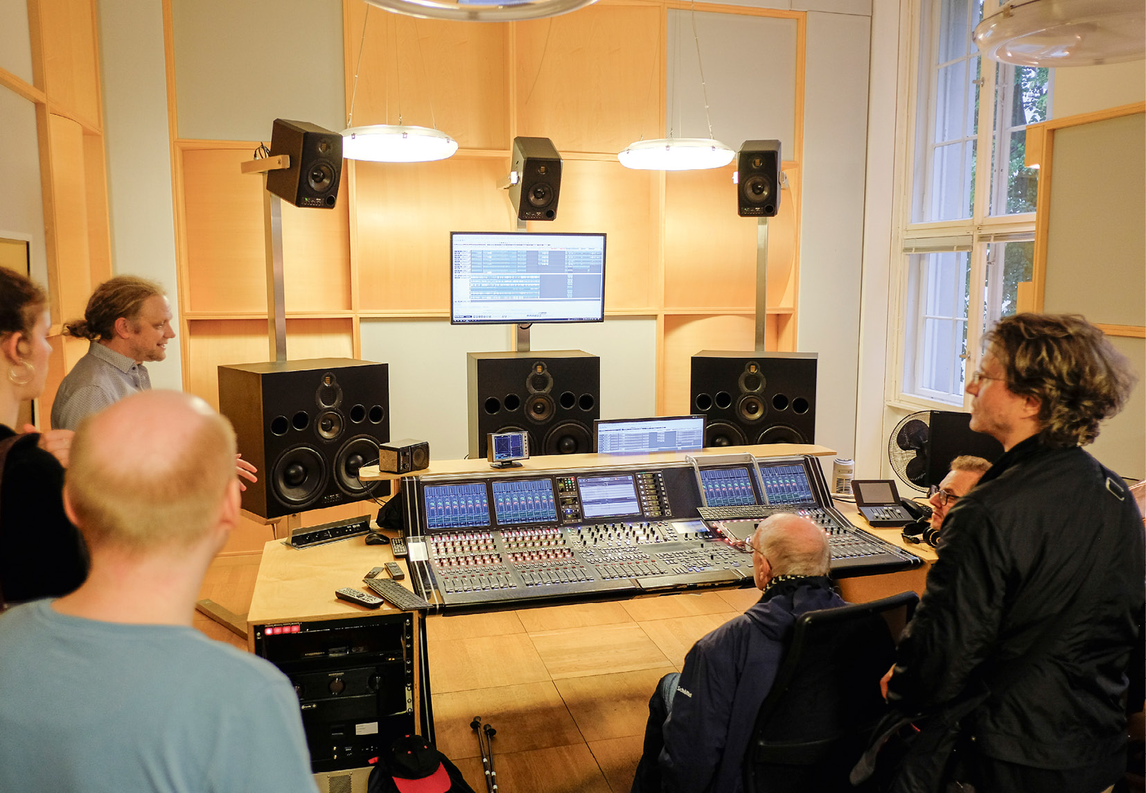 Following the panel discussion, there was also a tour, including a visit to the mixing studio at the UdK.