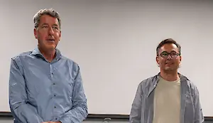 Die Gastgeber Jean-Marc Wunderli und Markus Haselbach